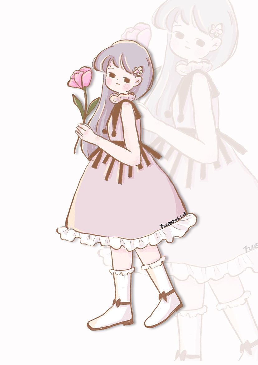 复古少女速写（图ZMzUzMzI5NjQ0） - 儿童插画 - 站酷设计师小Fu号原创素材 - 站酷ZCOOL