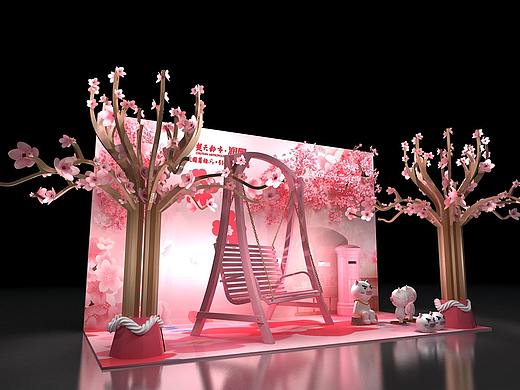 樱花主题网红打卡点设计3D效果图