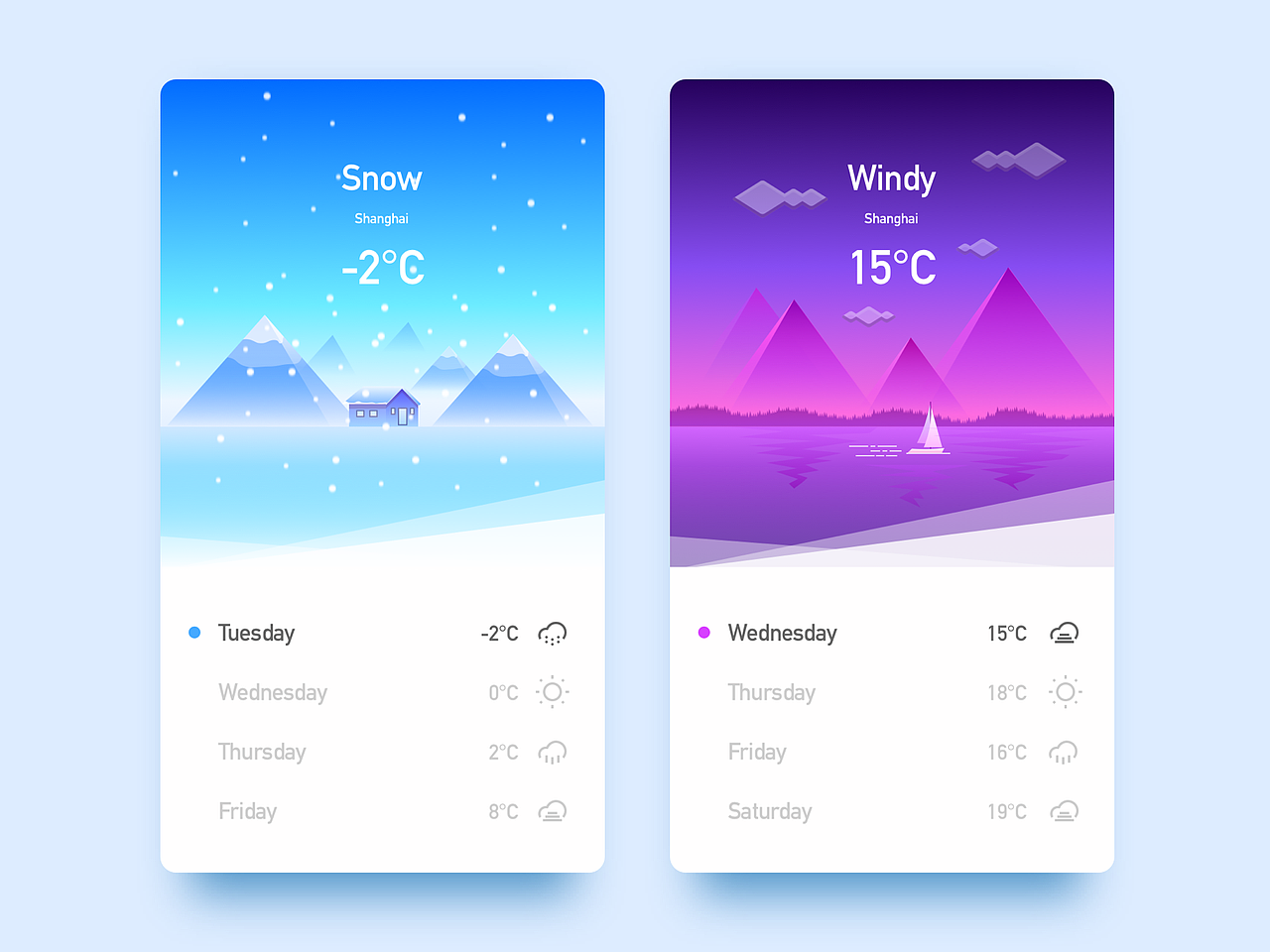 Weather Illustration（图ZNzkzNTgwMDQ=） - APP界面 - 站酷设计师Xay_Z原创素材 - 站酷ZCOOL