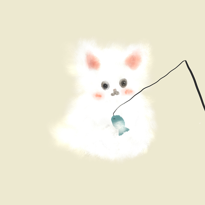 画只毛绒绒的小猫咪（图ZMzIyOTU0Njk2） - 艺术插画 - 站酷设计师星禾灿烂原创素材 - 站酷ZCOOL