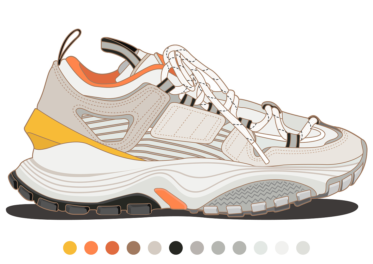 「老爹鞋」临摹 练习