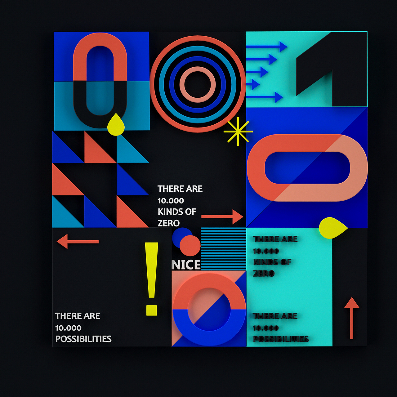 C4D海报制作|立体画报|不错实验室（图ZMjMwNTI3Nzg4） - 海报 - 站酷设计师蓝寐丫原创素材 - 站酷ZCOOL