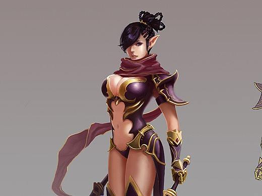 女刺客（个人主页-ZMzU3MTkzNDg=） - 游戏原画 - 站酷设计师毛大猩原创素材 - 站酷ZCOOL