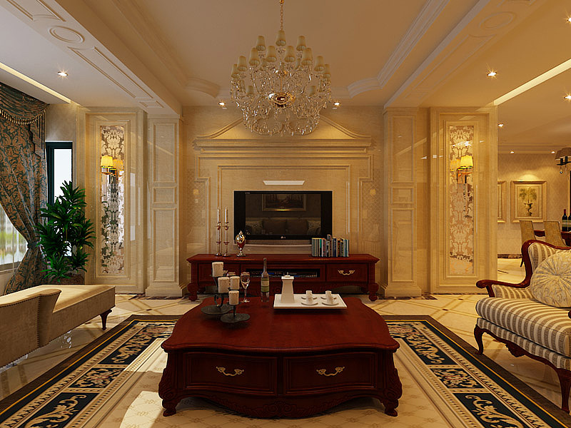 【恒大名都装修】-170㎡四室两厅-欧式