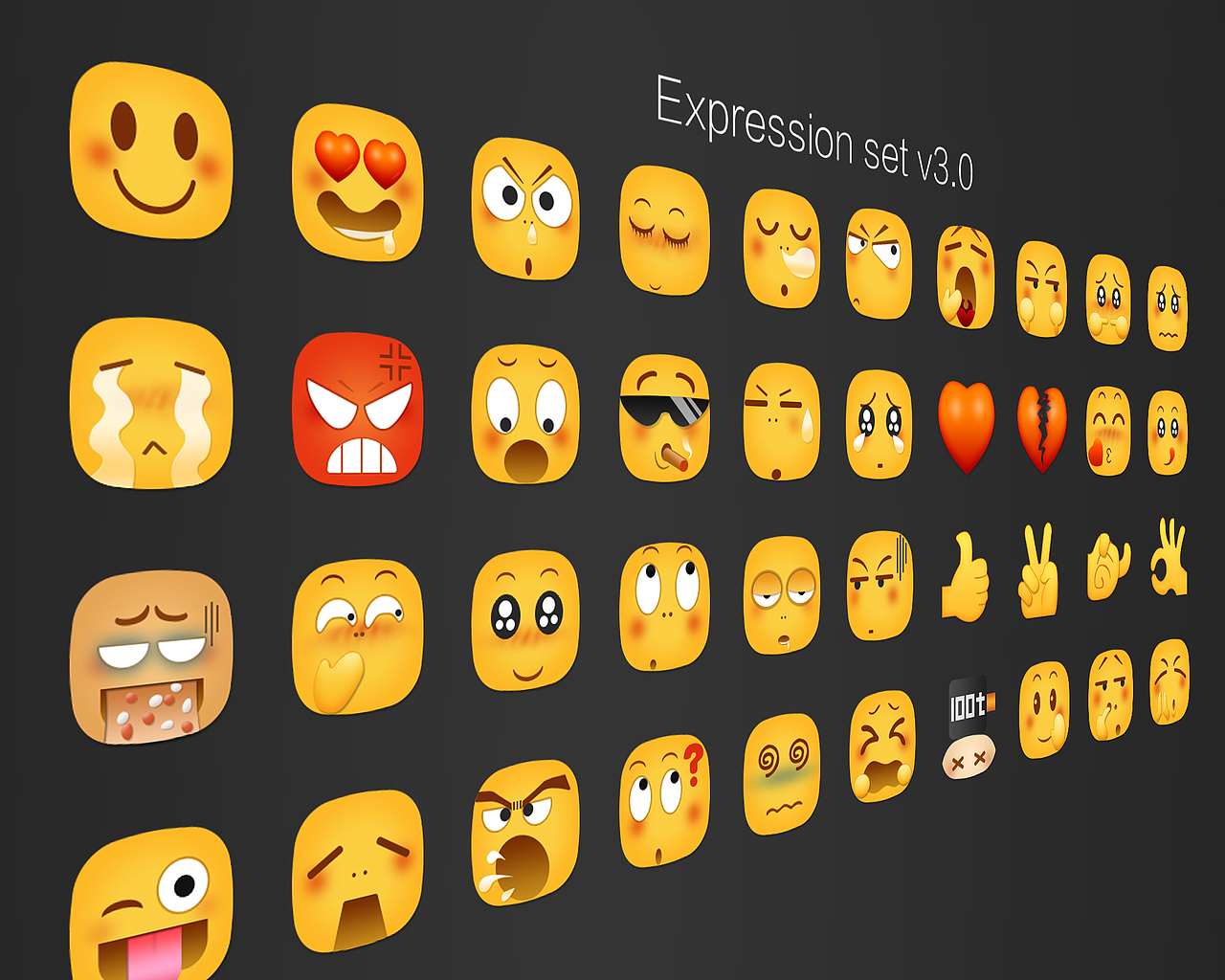 一套类emoji表情（图ZMjI3ODg1NjA=） - 网络表情 - 站酷设计师慕晨Ryan原创素材 - 站酷ZCOOL