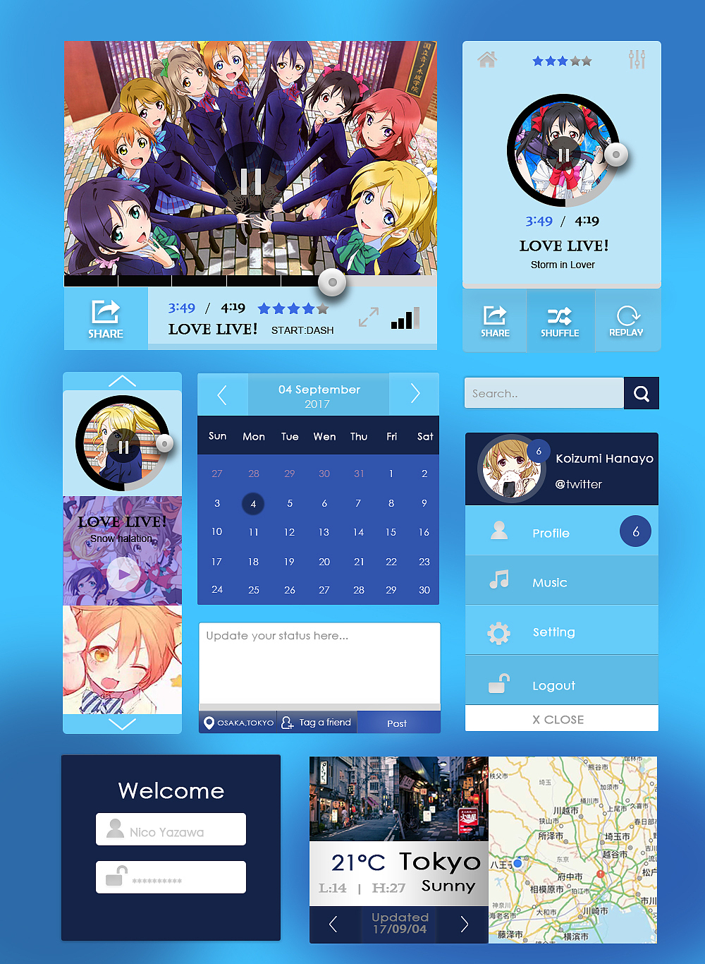 UI KIT（图ZOTQ5MjQyNjg=） - 软件界面 - 站酷设计师垦丁夜行原创素材 - 站酷ZCOOL