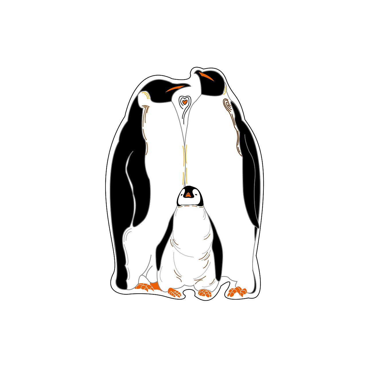 手绘企鹅设计图__野生动物_生物世界_设计图库_昵图网nipic.com