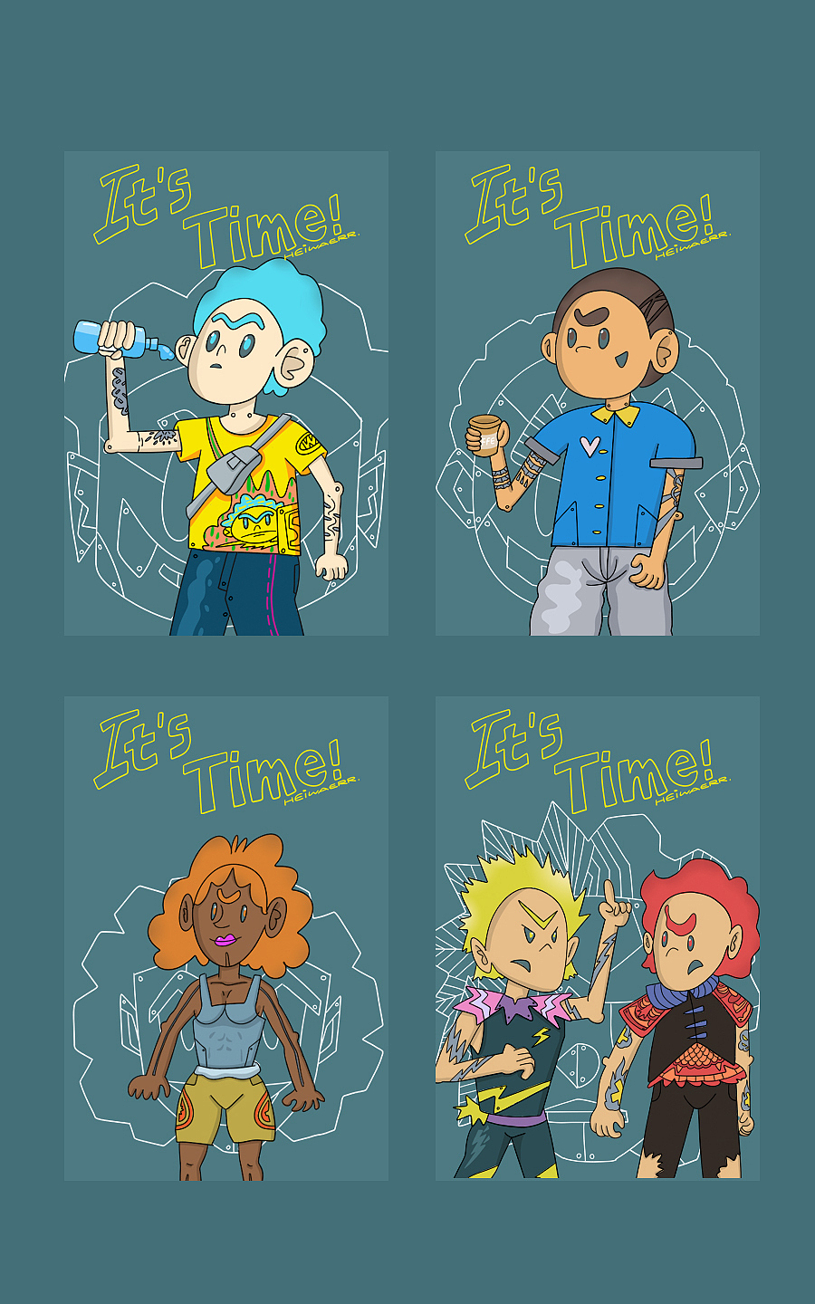 Now Its Time（图ZMjY2MzA1ODk2） - 新锐潮流插画 - 站酷设计师Heiwaerr原创素材 - 站酷ZCOOL