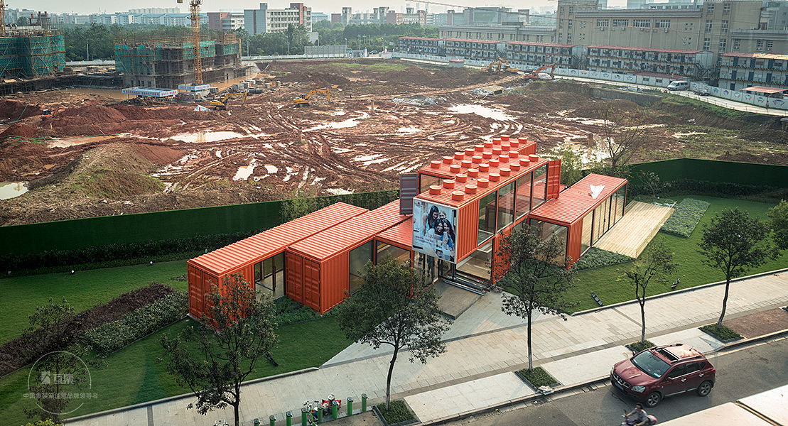中航樾广场集装箱售楼部（图ZMTg3MjA0Mjgw） - 建筑设计 - 站酷设计师huji88888原创素材 - 站酷ZCOOL