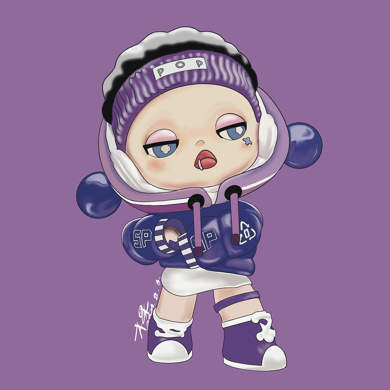 泡泡玛特 紫酷酷