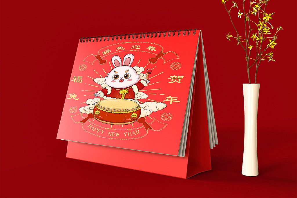 2023兔年卡通国潮风插画合集|原创插画