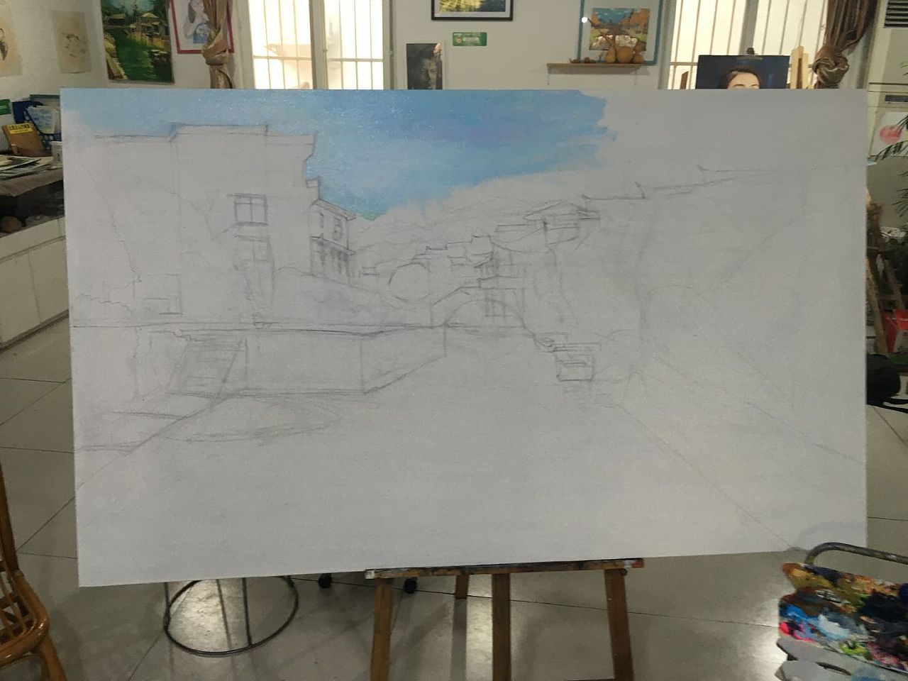 水乡油画通州美术（图ZMjM4MjA3MDg4） - 绘画 - 站酷设计师北京三人行画室原创素材 - 站酷ZCOOL