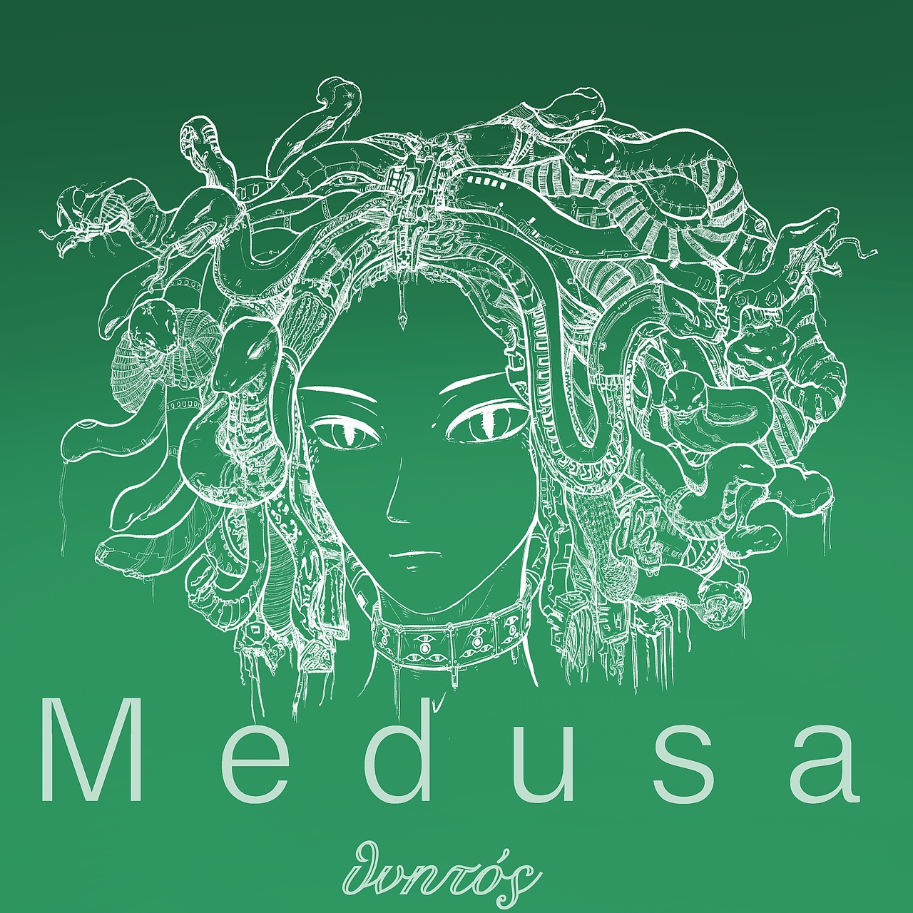 美杜莎（图ZMjU3NzEzOTY0） - 创作习作 - 站酷设计师咸鱼画鬼原创素材 - 站酷ZCOOL