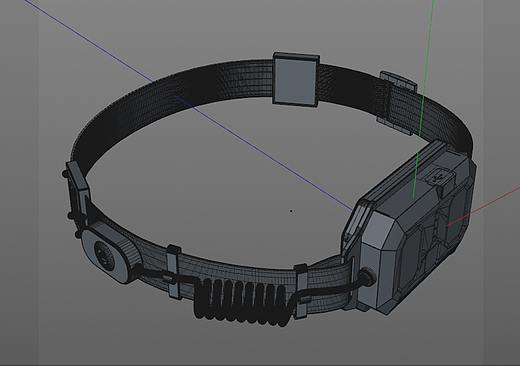 头灯3D建模渲染