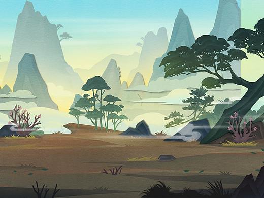 外包画的仙侠场景