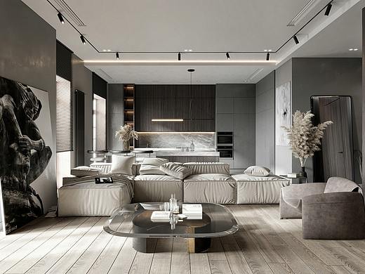 高级灰色系公寓住宅