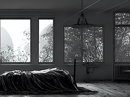 #站酷梦笔#黑的夜晚，寂静阴森，外面的风阴冷的嚎叫着