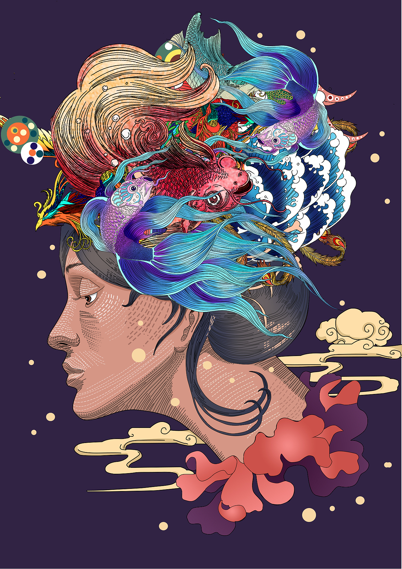 浮世绘插画练习作品