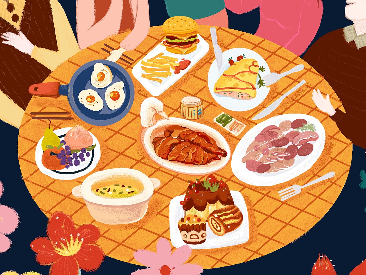 祖孙三代（图ZNzY3MTYxNTI=） - 商业插画 - 站酷设计师由程程yoyo原创素材 - 站酷ZCOOL