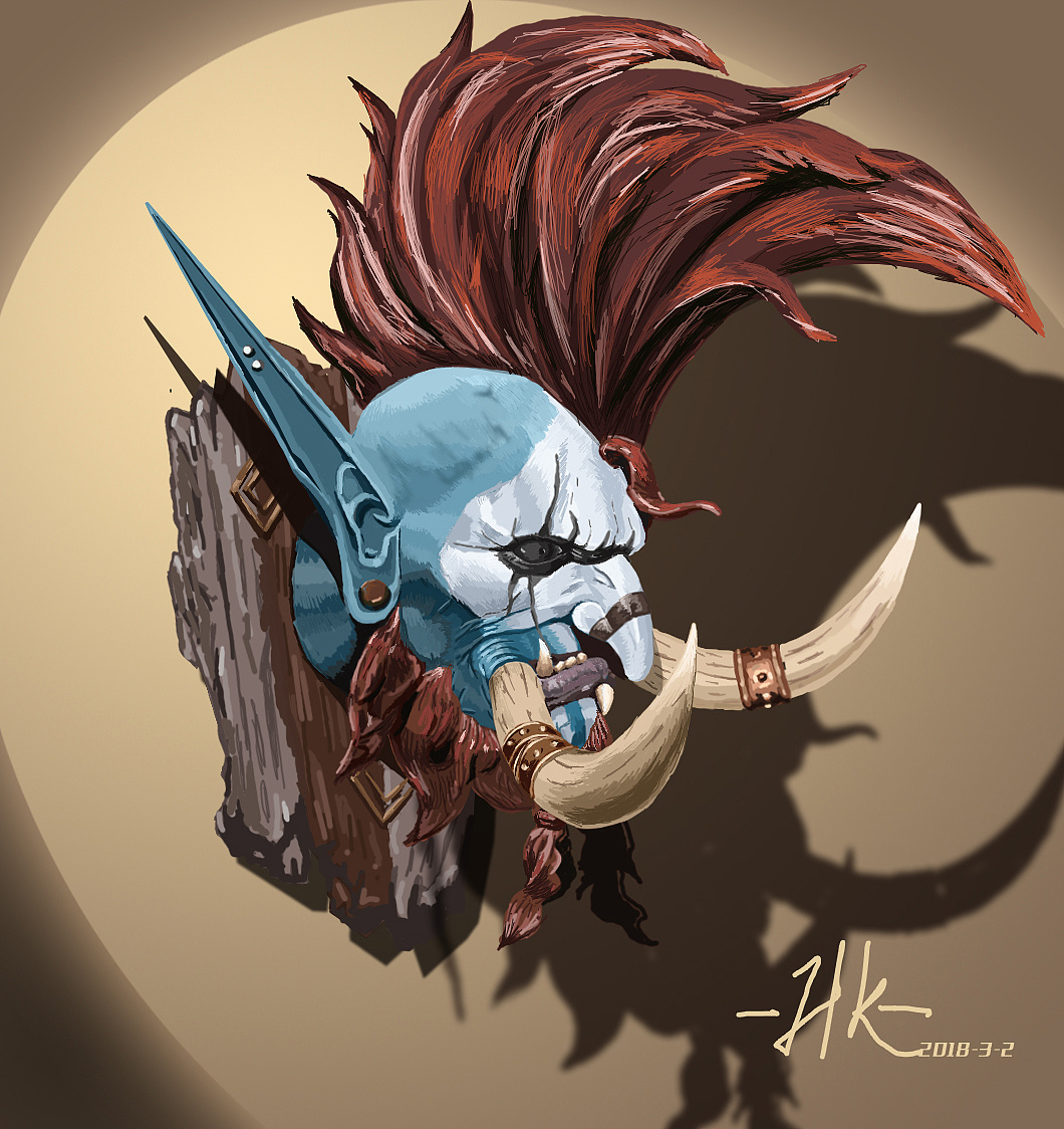 魔兽世界 手绘 巨魔插画