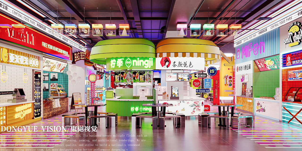 美食城表现（图ZMzQzOTI3ODg0） - 商业空间设计 - 站酷设计师画效果图的Mr鄧原创素材 - 站酷ZCOOL