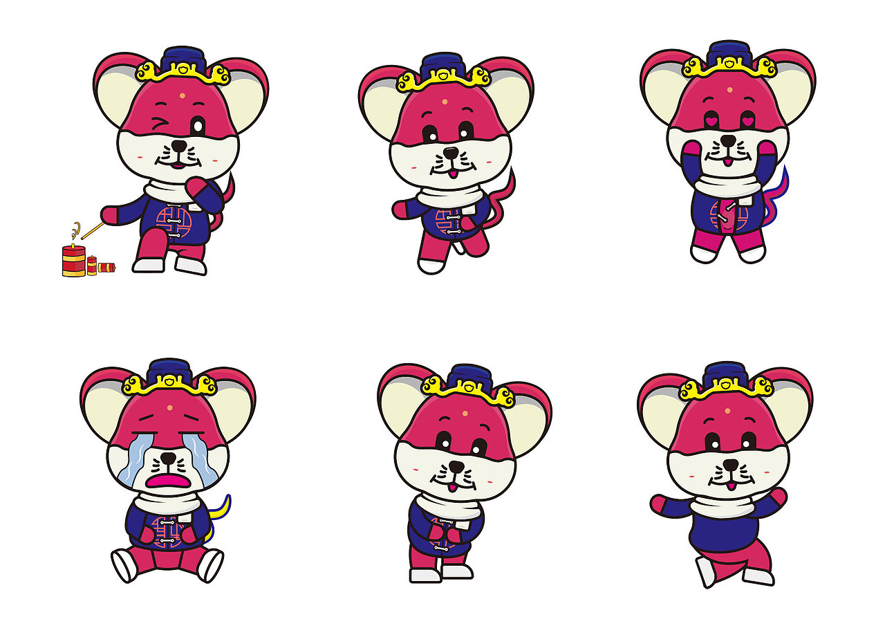 生肖鼠卡通IP设计（图ZMTcwODI2MzM2） - IP形象 - 站酷设计师就是这个小吕同学原创素材 - 站酷ZCOOL