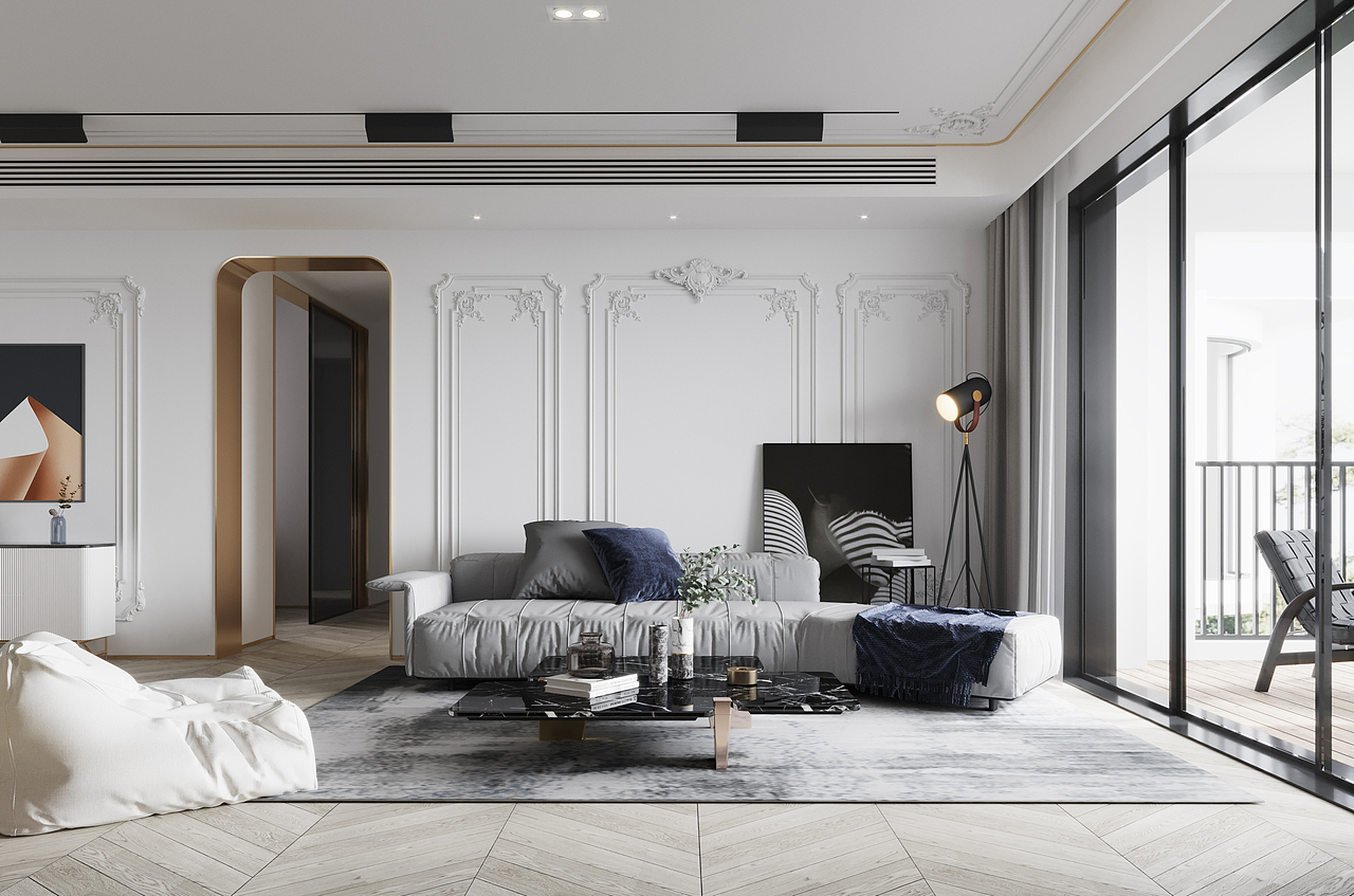 上海仁恒濱江住宅設(shè)計項目（圖ZMjE5NTQ1NzU2） - 家裝設(shè)計 - 站酷設(shè)計師潮狗先生原創(chuàng)素材 - 站酷ZCOOL