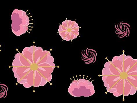 纺织品图案设计~梅花主题