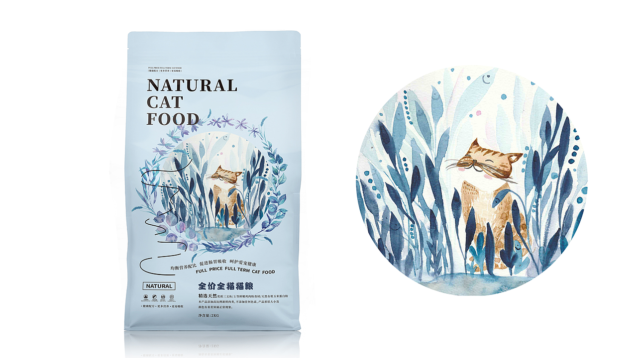 宠物食品包装设计（猫的梦想 — — 鱼草）（图ZMjcxNjkxOTI0） - 包装 - 站酷设计师路程ROAD原创素材 - 站酷ZCOOL