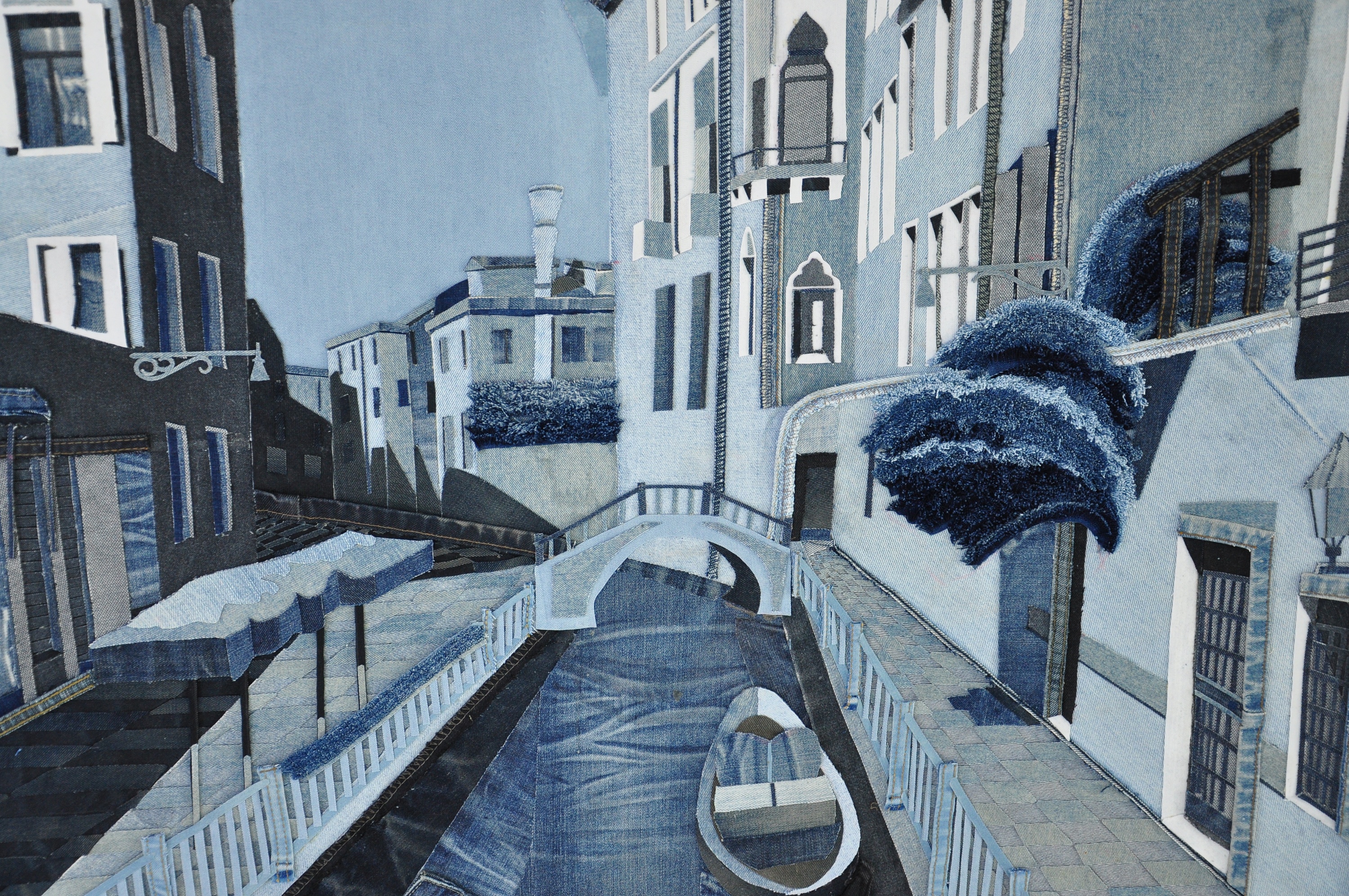 牛仔裤时尚拼贴