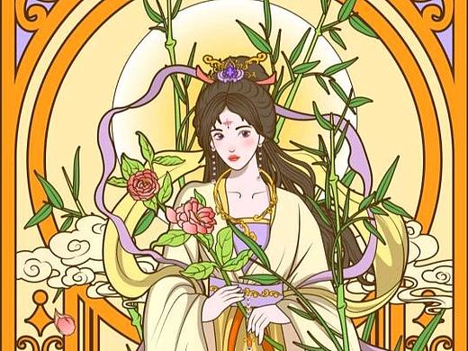 宫廷插画|穆夏风插画