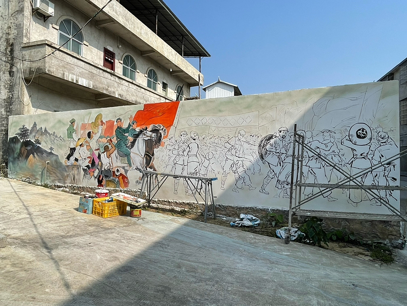 歷史題材墻體彩繪（圖ZMzMwNzEyMDI0） - 繪畫 - 站酷設(shè)計(jì)師深圳禾璽藝術(shù)原創(chuàng)素材 - 站酷ZCOOL