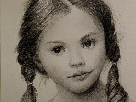 素描小女孩,小女孩画像