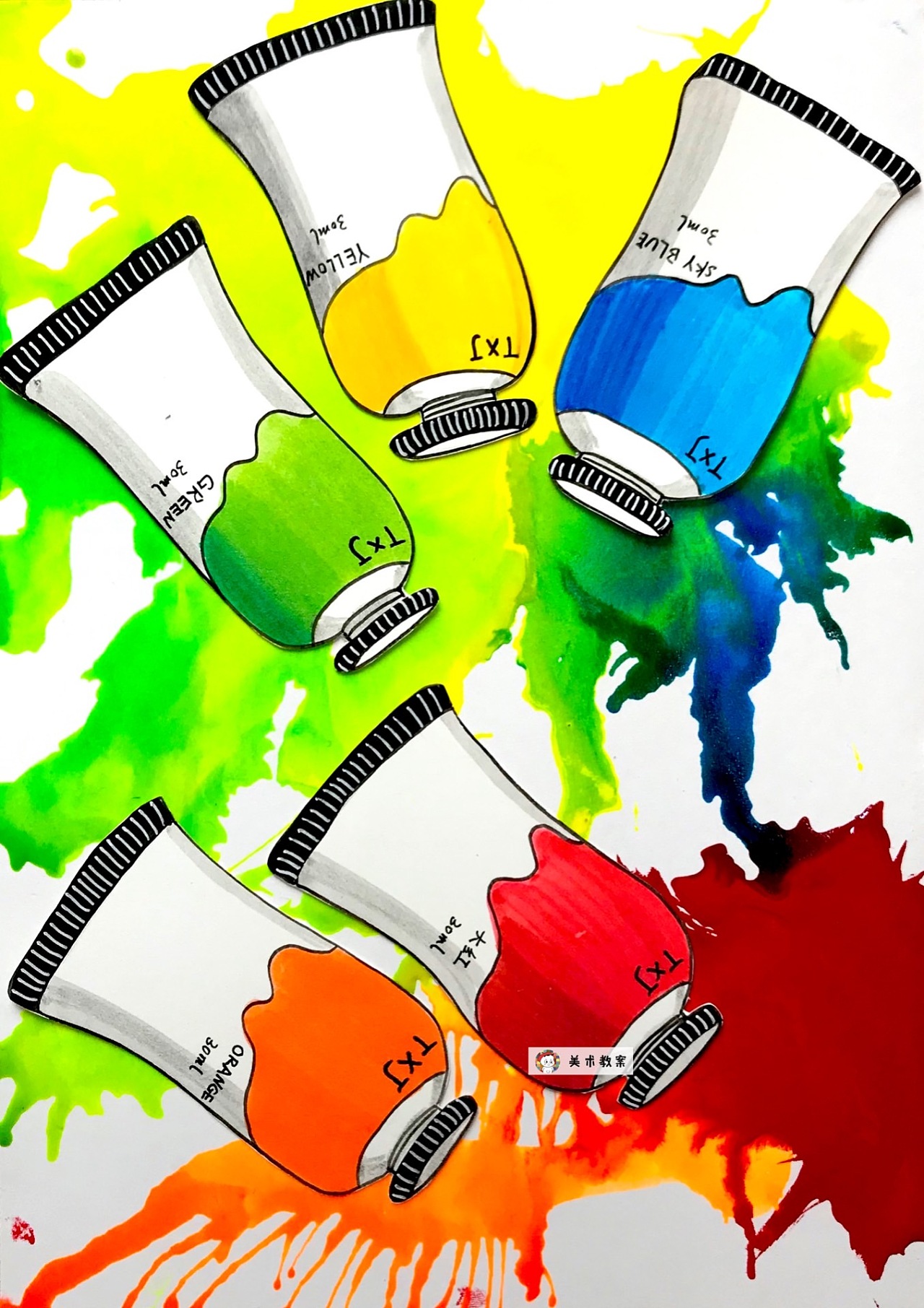 我的画画颜料|插画|儿童插画|童小憬的绘画之旅 - 原创作品 - 站酷 (z