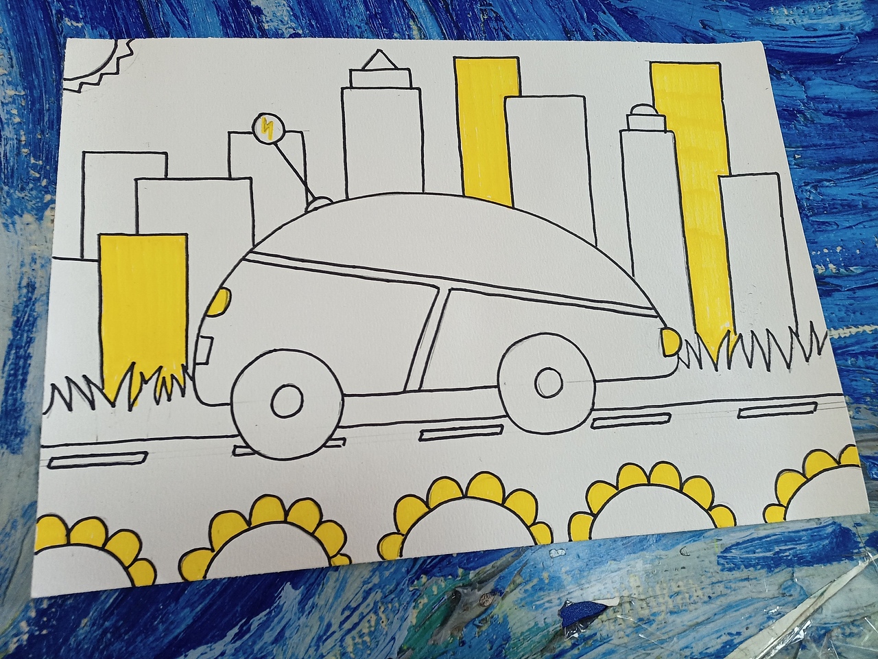 星光校园上色过程