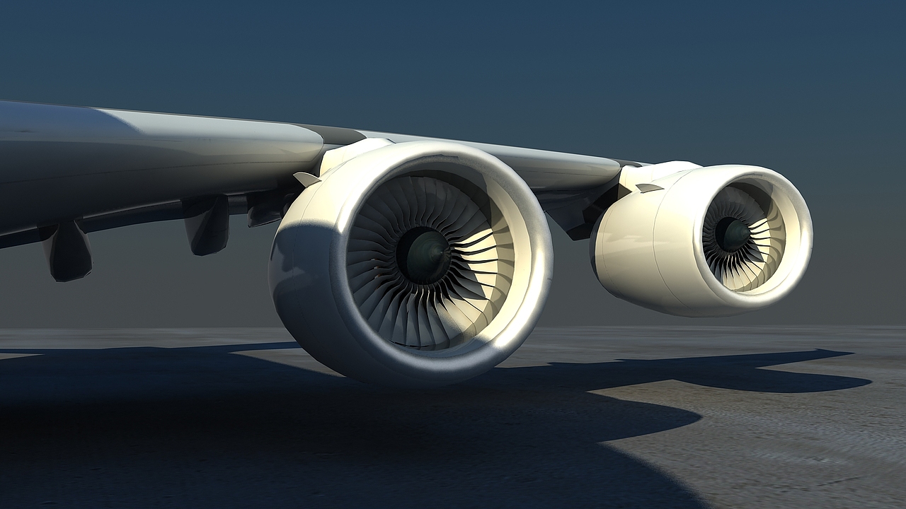 一组飞机的渲染图