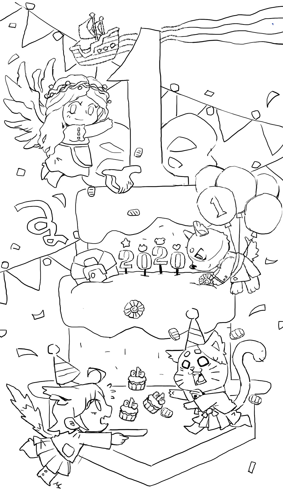 伊洛纳一周年贺图（图ZMjI1Nzg0MTk2） - 商业插画 - 站酷设计师橙惹原创素材 - 站酷ZCOOL