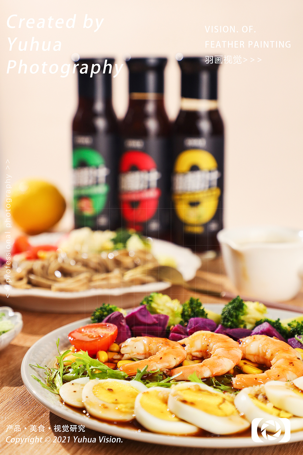 日式风味油醋汁轻食简餐低脂鸡胸肉荞麦面蔬菜沙拉大虾（图ZMjkxNzY1NzQ4） - 产品摄影 - 站酷设计师YUHUA羽画原创素材 - 站酷ZCOOL