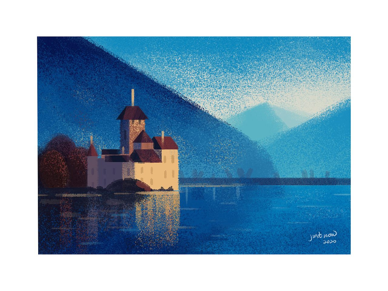 风景插画转C4D表现(一)