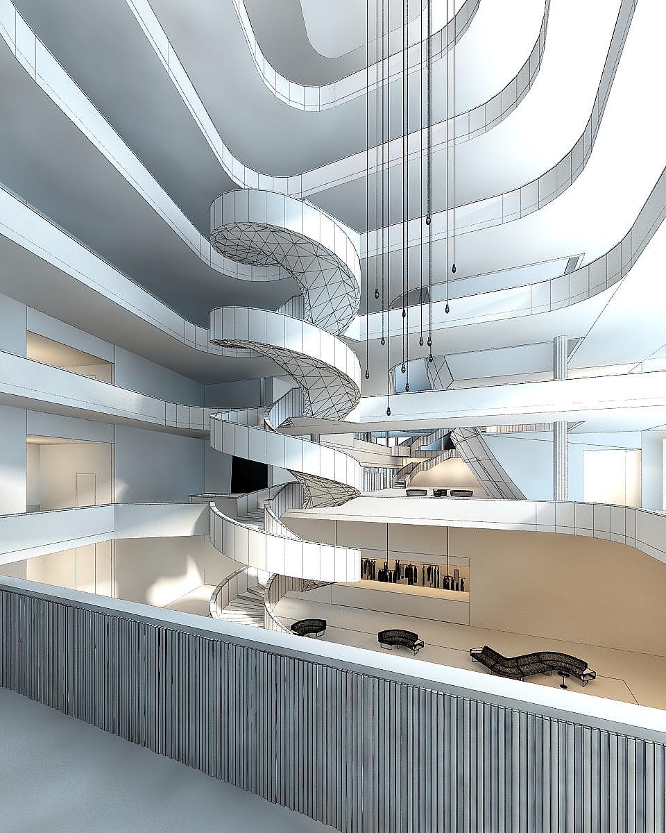剧院入口公共空间-（建筑表现效果图）（图ZODc0MDkyOTI=） - 建筑设计 - 站酷设计师ZYCG原创素材 - 站酷ZCOOL