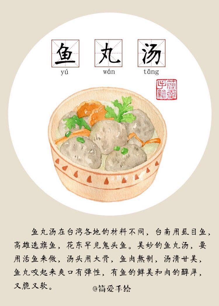 【纸上的美食】是美食也,是情怀的台湾小吃|插画|商业插画|简爱手绘