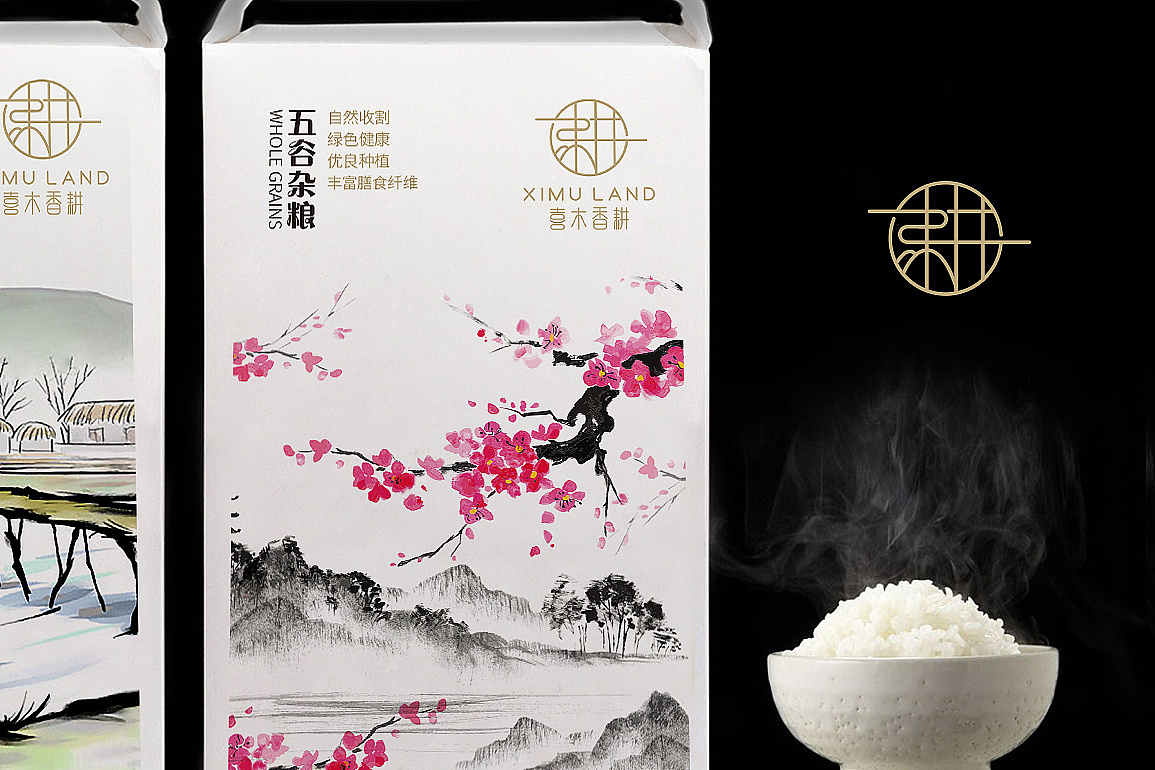 香港锦华旗下子品牌：喜木香耕五谷杂粮食品包装设计（图ZMjgxNzk4OTY0） - 包装 - 站酷设计师JULING巨灵设计原创素材 - 站酷ZCOOL