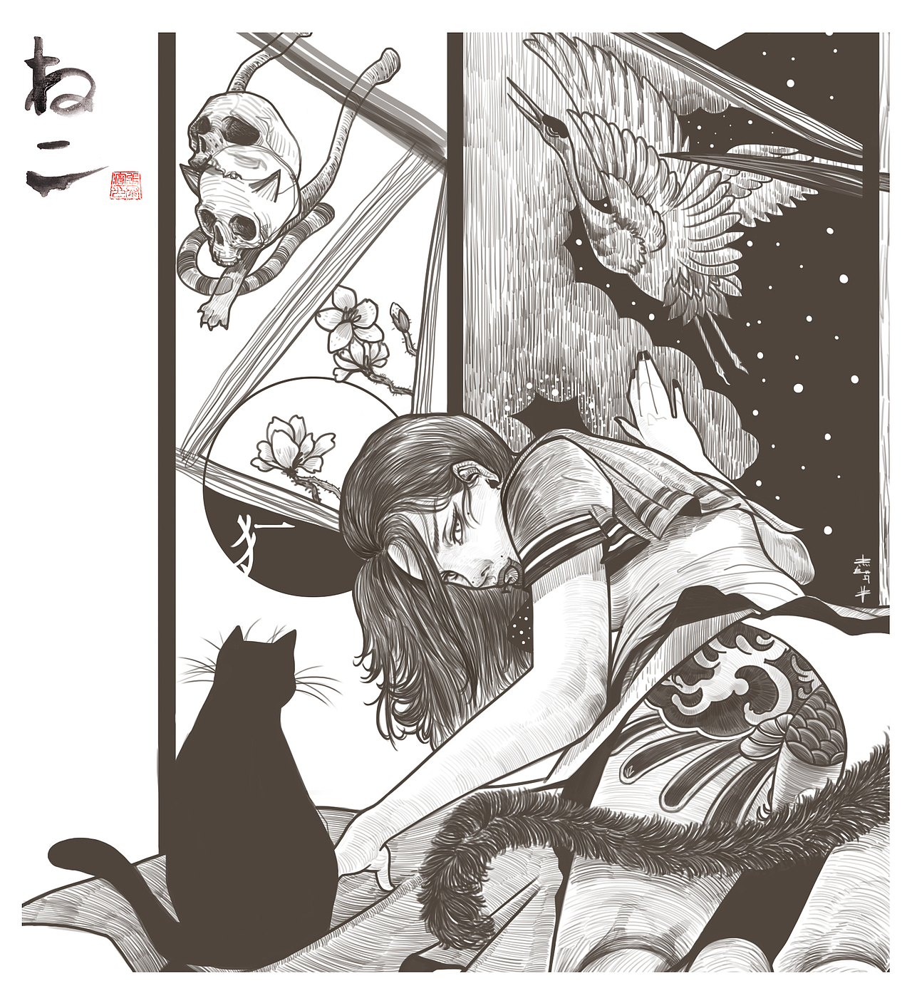 猫 neko（图ZNTcxMzgzMjQ=） - 商业插画 - 站酷设计师文森的魔力鲨原创素材 - 站酷ZCOOL