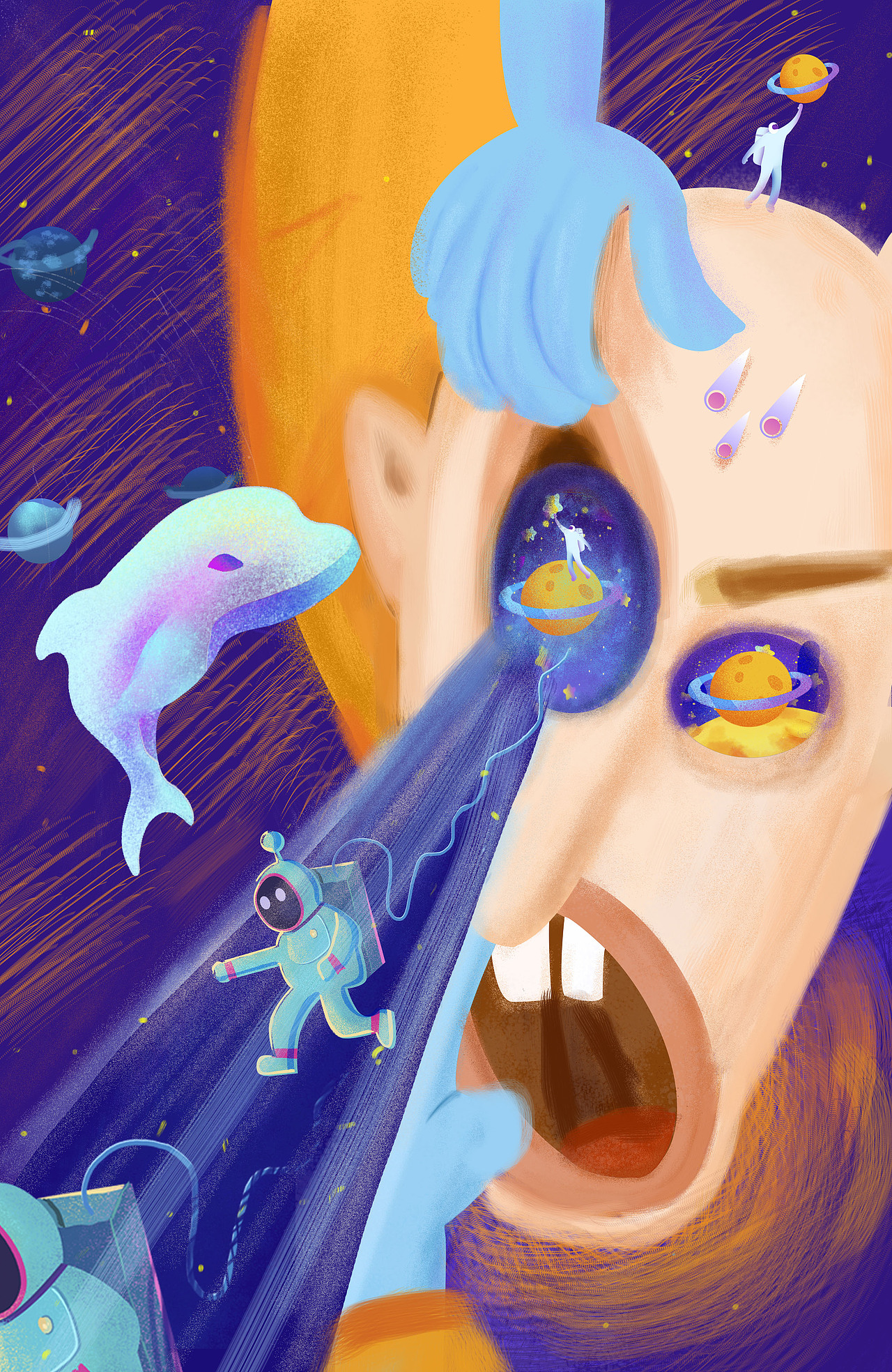 星际怪人（图ZMTY2ODI1NzQw） - 新锐潮流插画 - 站酷设计师粽粽宗吖原创素材 - 站酷ZCOOL