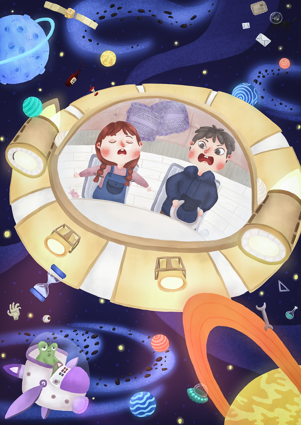 毕设 | 一张昏暗一张敞亮（图ZMjE3MDc0MzQ4） - 儿童插画 - 站酷设计师LxHO1原创素材 - 站酷ZCOOL