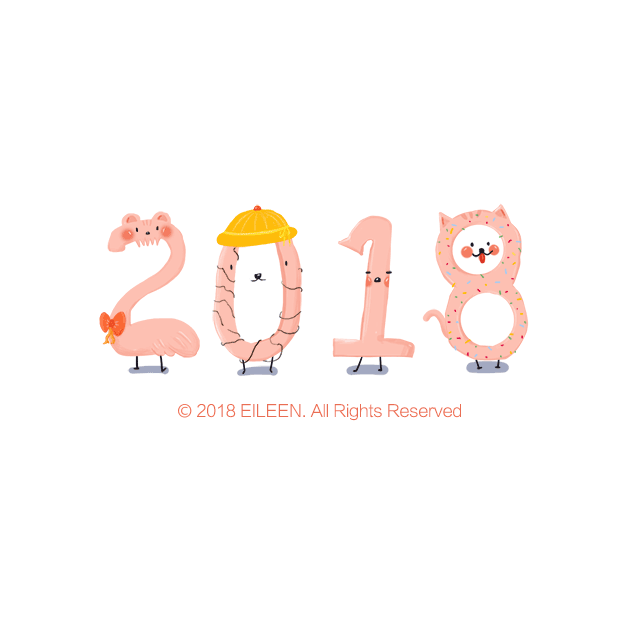 2018，加油吧（图ZMTAxNjc0MjA0） - 商业插画 - 站酷设计师eileen_yqe原创素材 - 站酷ZCOOL
