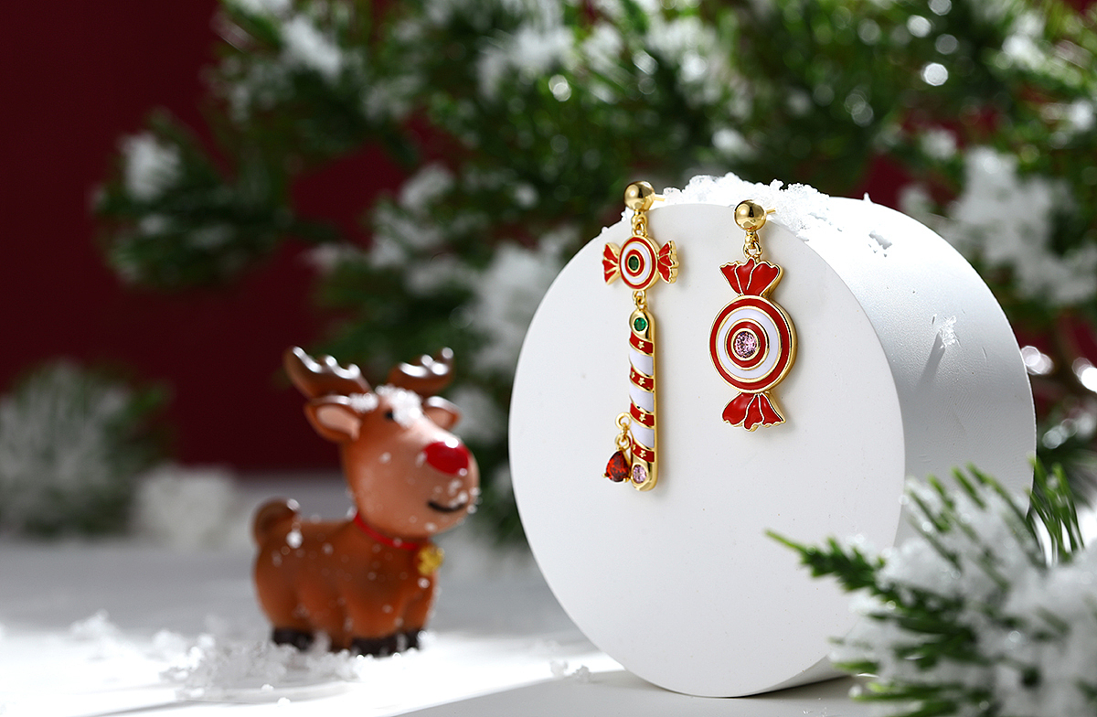 圣诞珠宝饰品圣诞场景圣诞首饰拍摄圣诞耳钉首饰