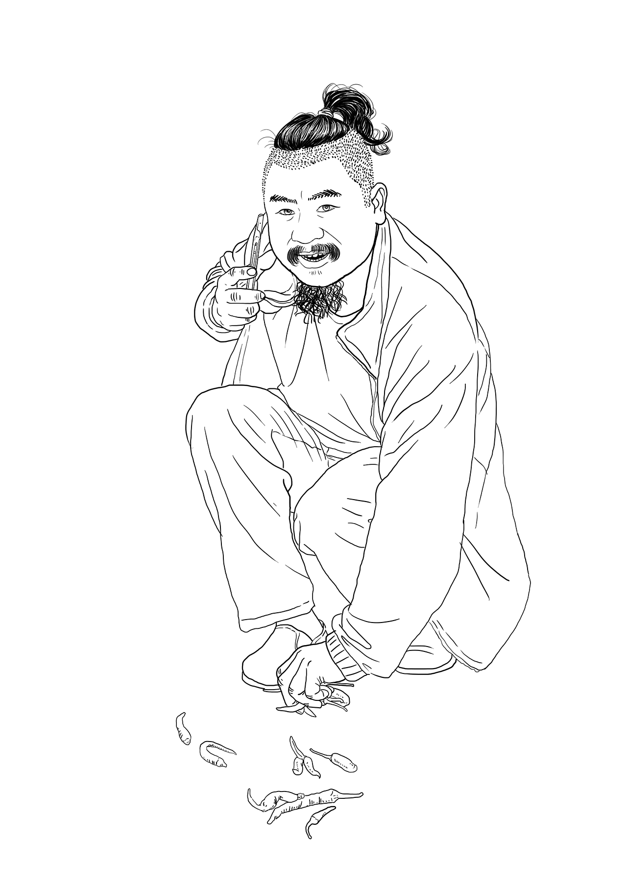 食材人物描线（图ZMjEwMzI2ODMy） - 创作习作 - 站酷设计师想吃肉的阿由原创素材 - 站酷ZCOOL