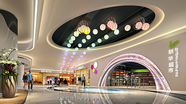 海口购物中心设计可参考的效果图