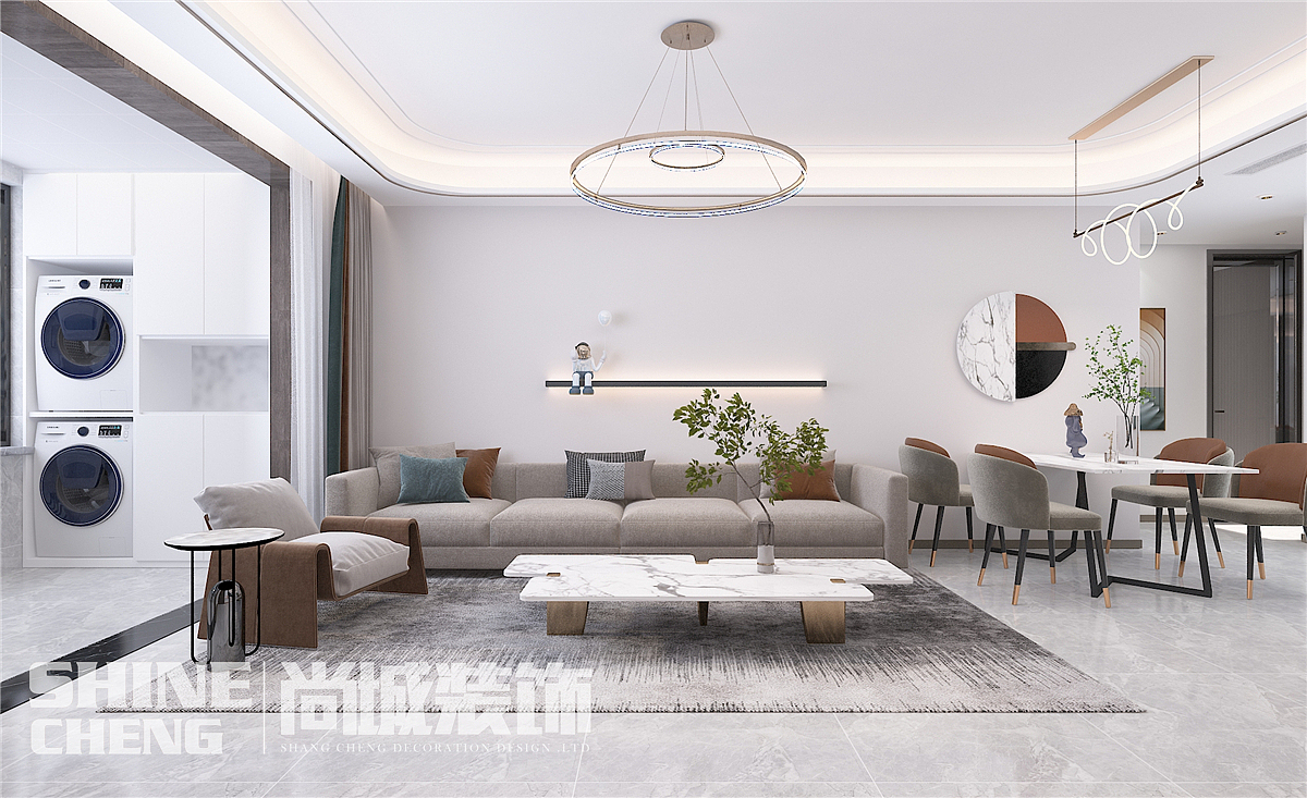 肥城宏悦府126平现代风格装饰设计效果图案例（图ZMjc5Mjk4MDg0） - 家装设计 - 站酷设计师泰安尚城装饰原创素材 - 站酷ZCOOL